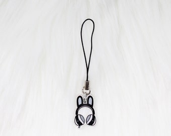 Bunny Gamer Headphones Charm | 1” Acrylic Keychain | Cute egirl phone accessory, Kawaii phone strap, Gaming keychain, Unique video game gift