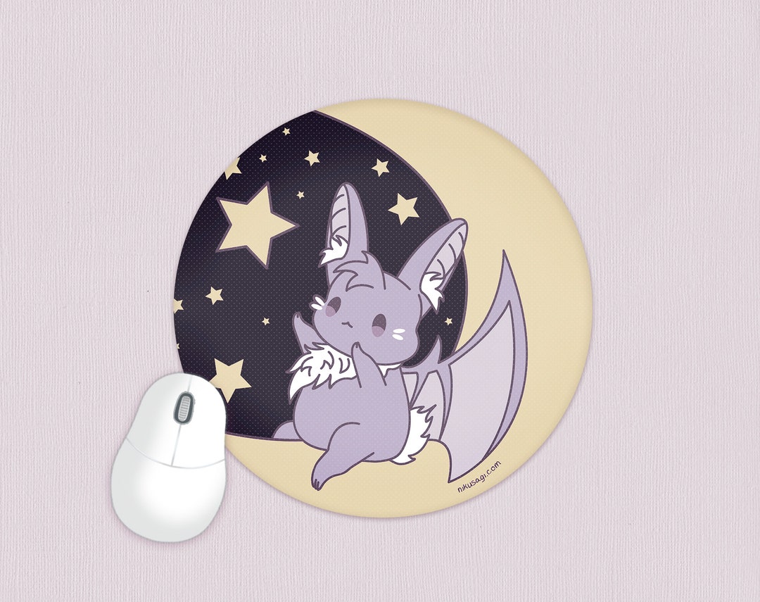 Moon Bat Bunny Mouse Pad 8 Kawaii Computer Accessories - Etsy