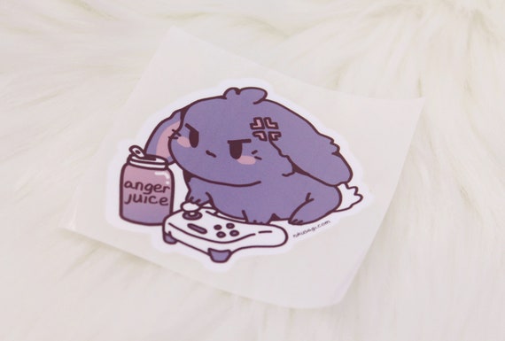 Gamer Bunny Sticker 3 Kawaii Gaming Laptop Sticker 