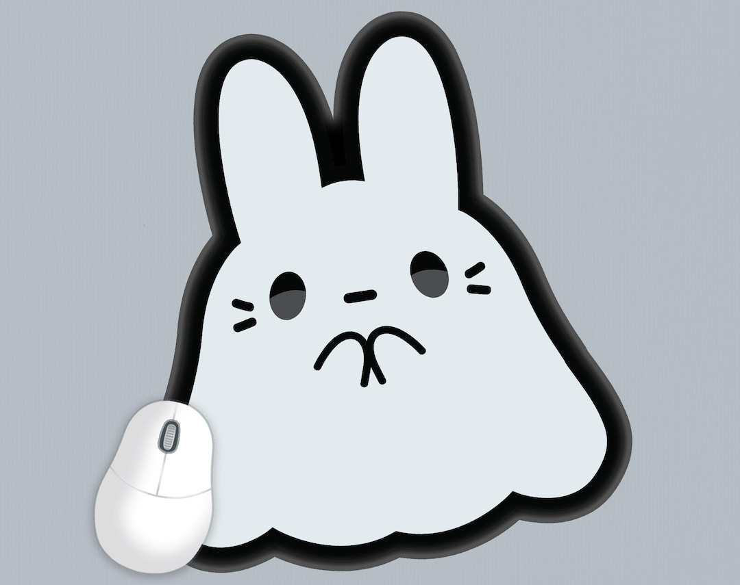 Bunny Ghost Mouse Pad | Creepy Cute Desk Pad, Yami Kawaii Desk Accessory, Work From Home Office Supply, Goth Cubicle Decor, Programmer Gift - Etsy Poland