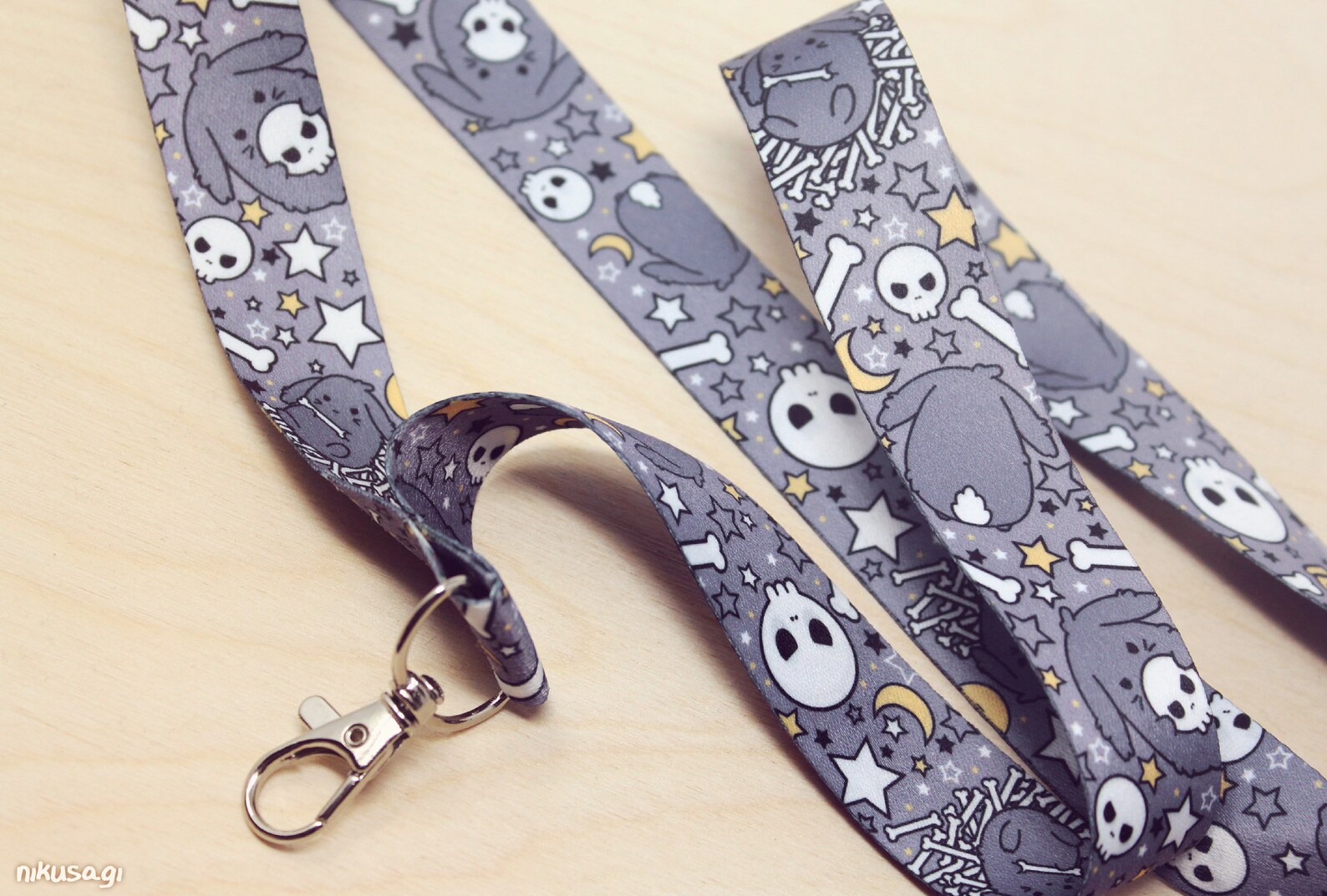 Goth Lanyard 36 Long/1 Wide Kawaii Bunny Lanyard Creepy Etsy