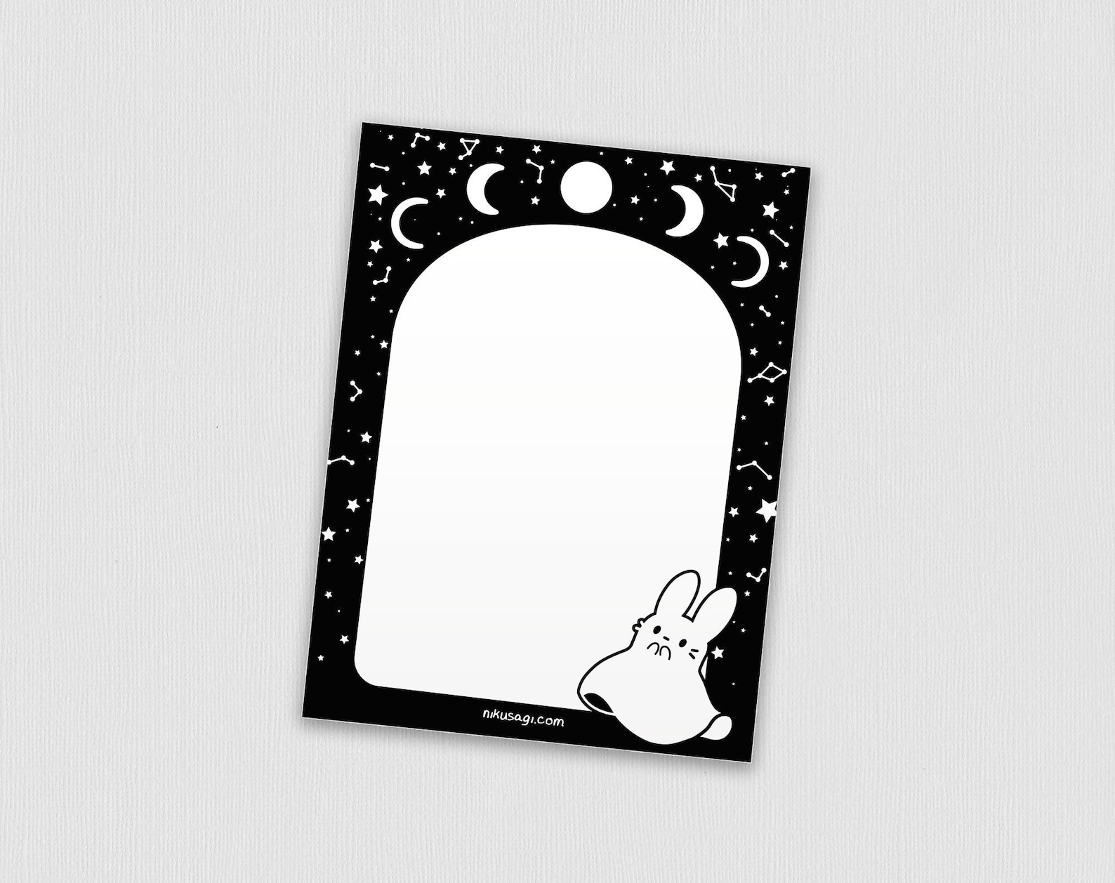 Goth Notepad Moon Phases Memo Pad | 4” X 5.5” | Cute Stationery, Goth Notepad, Ghost ...