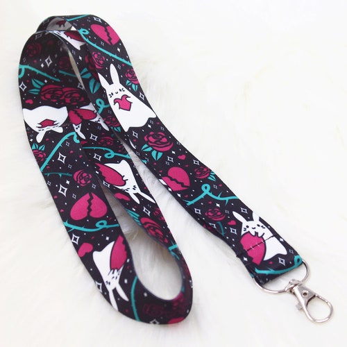 Goth Lanyard 36 Long/1 Wide Kawaii Bunny Lanyard Creepy Etsy