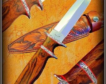 Collectible knife, Subhilt fighter, Stainless steel, Custom knife, Sharp knife, Ironwood handle