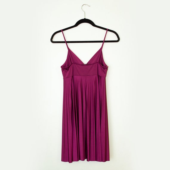 Purple Pleated Twirl Dress - image 2