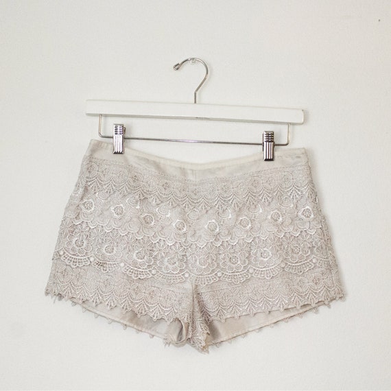 Crochet lace shorts cheap