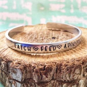 Latch Feed Adore Repeat, Normalize Breastfeeding, Breast Is Best, Breastfeeding Bracelet, Nursing Bracelet, Breast Milk Jewelry image 4