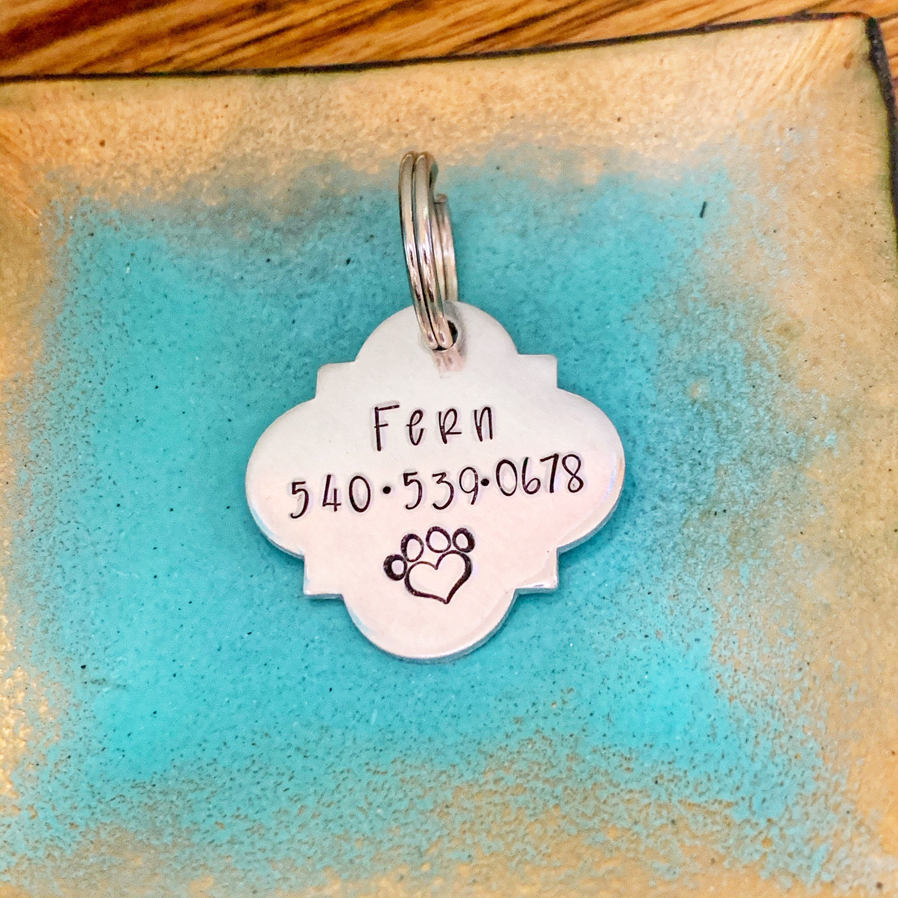 Personalized Dog Tag Handstamped Pet Tags Puppy Dog Tag Pet Etsy