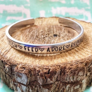 Latch Feed Adore Repeat, Normalize Breastfeeding, Breast Is Best, Breastfeeding Bracelet, Nursing Bracelet, Breast Milk Jewelry image 2