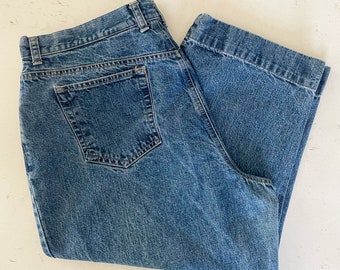 Eddie Bauer Vintage Denim Capris Blue Jeans Size 18 Petite