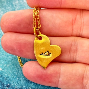 Handstamped Virginia Necklace, Commonwealth Virginia, Richmond, Home Grown, Graduation Gift, For Her, Virginian, College Acceptance, VA