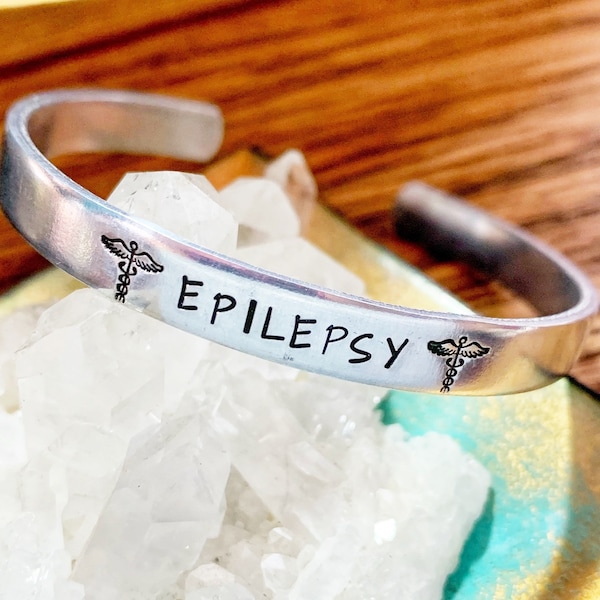 Personalized Handstamped Medical Alert Bracelet, Medical ID, EMS Alert Jewelry, Epilepsy, Seizure Alert, Seizure Disorder, Seizure Bracelet