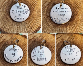Custom Hand Stamped Pet Tag - The Hungry Pooch Lakeshore