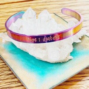 Stainless Steel Diabetes Bracelet, Medical Alert, Medical ID, Medical Alert Jewelry, Type 1 Diabetic, Med ID, Medical Bracelet, Insulin
