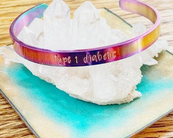 Stainless Steel Diabetes Bracelet, Medical Alert, Medical ID, Medical Alert Jewelry, Type 1 Diabetic, Med ID, Medical Bracelet, Insulin