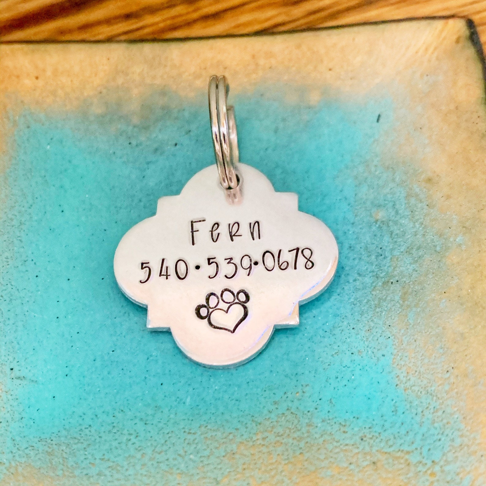 Personalized Dog Tag Handstamped Pet Tags Puppy Dog Tag Pet Etsy