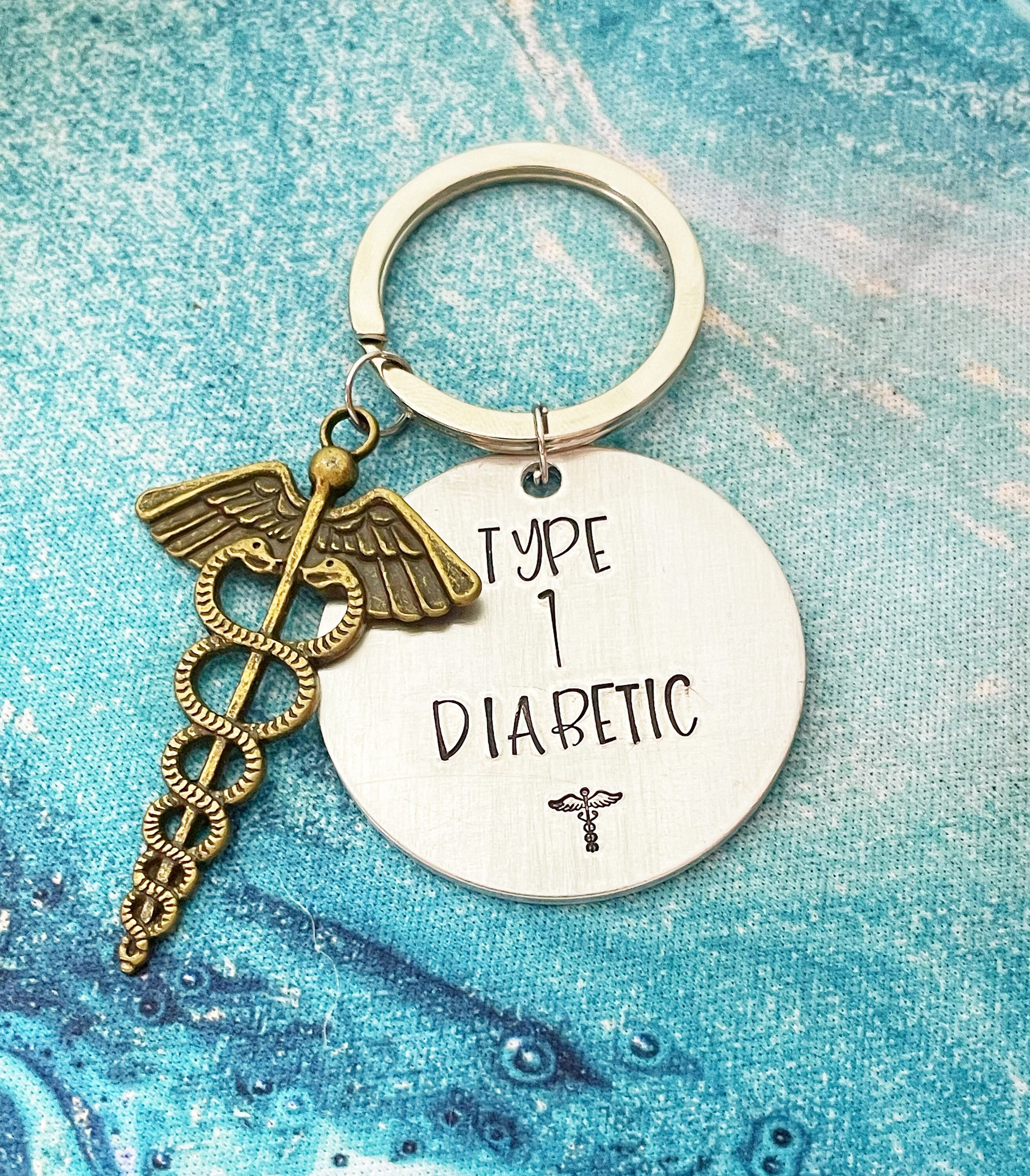 I Have Diabetes Medical Alert Zipper Pulls - 2 Pack 1 Inch Emergency ID Tags