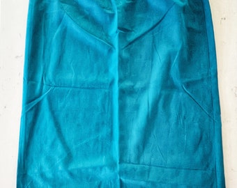 Courtenay 90’s Vintage Turquoise Faux Suede Maxi Skirt, Size 10 NWT, 1990’s Pencil Skirts, Vintage Clothing