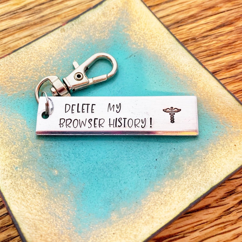 Delete My Browser History Medical Alert Keychain Medical Etsy
