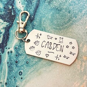 Little Boys Personalized Kids Gifts, Christmas Gifts for Boy, Kids Name Keychain, BackPack Zipper Pull, Stocking Stuffers for