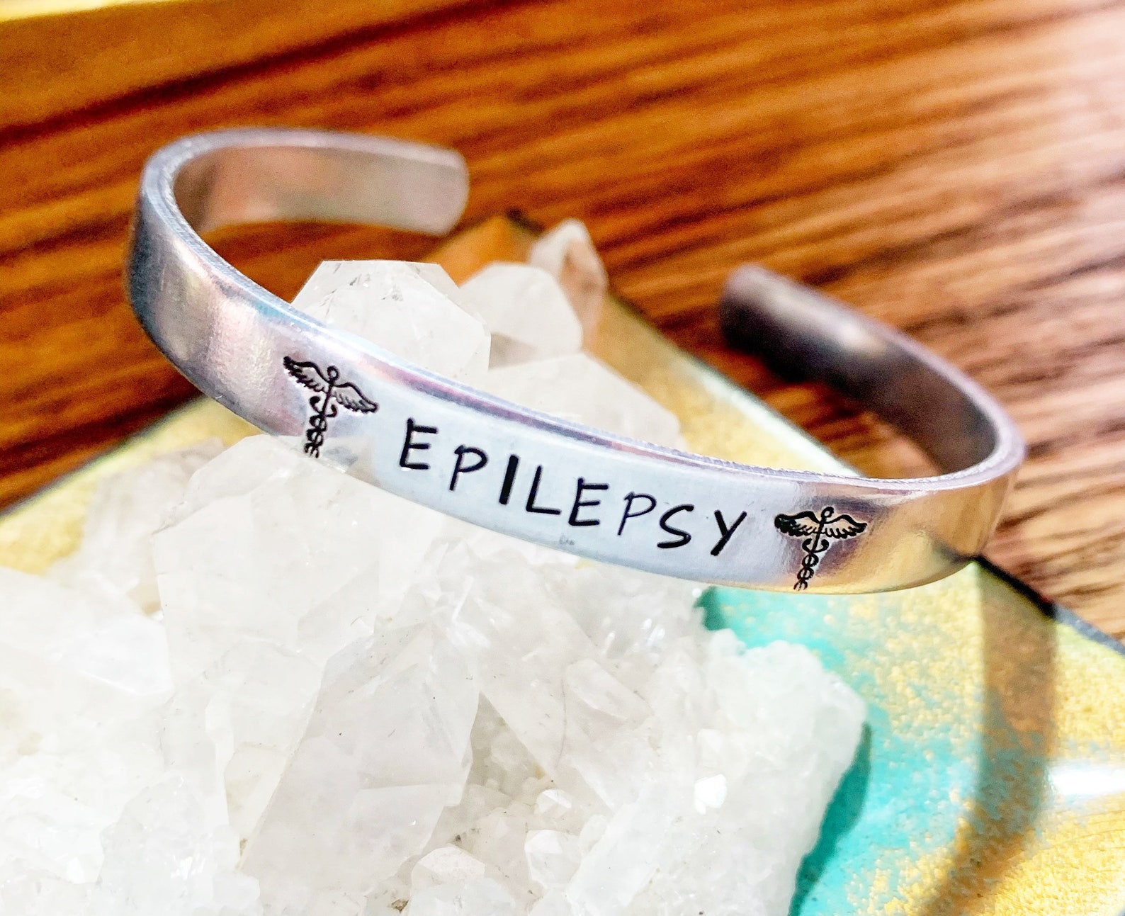 Personalized Handstamped Medical Alert Bracelet, Medical ID, EMS Alert