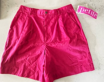 Liz Claiborne LizSport Vintage 90’s Fuchsia Pink Bermuda Shorts, 1990’s Barbie BarbieCore Costume, Belk Chinos Khakis Short