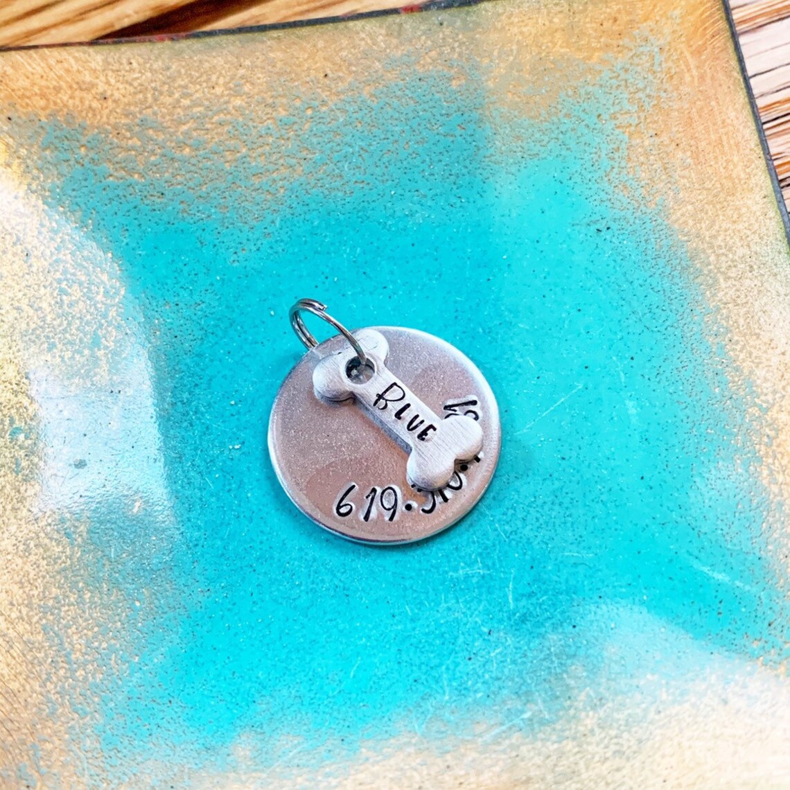 Teeny Tiny Personalized Pet Name Tags Small Dog ID Tags Etsy