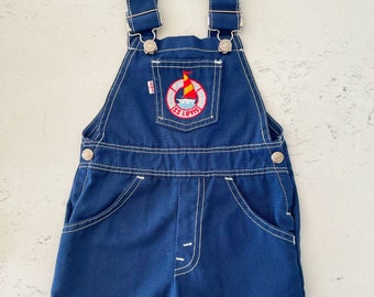 Levi’s Vintage 1970’s SS Levi’s Boy’s Navy  Blue Linen Blend Bibs Overalls Size 3T, Daddy Is A Sailor, Navy Dad, Baby Boy Retro Clothing