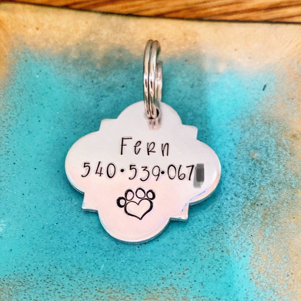 Personalized Dog Tag Handstamped Pet Tags Puppy Dog Tag Pet Etsy