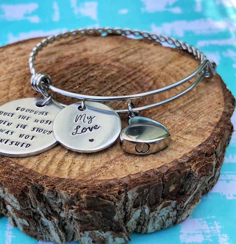 Urn Memorial Bracelet Memorial Urn in Memory Of Urn Etsy