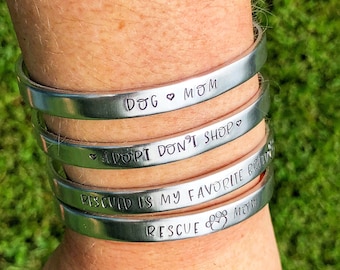 Rescued is my Favorite Breed, Donation Bracelet, Rescue Bracelet, Adopt Don't Shop, Rescue Mom, Dog Mom Bracelet