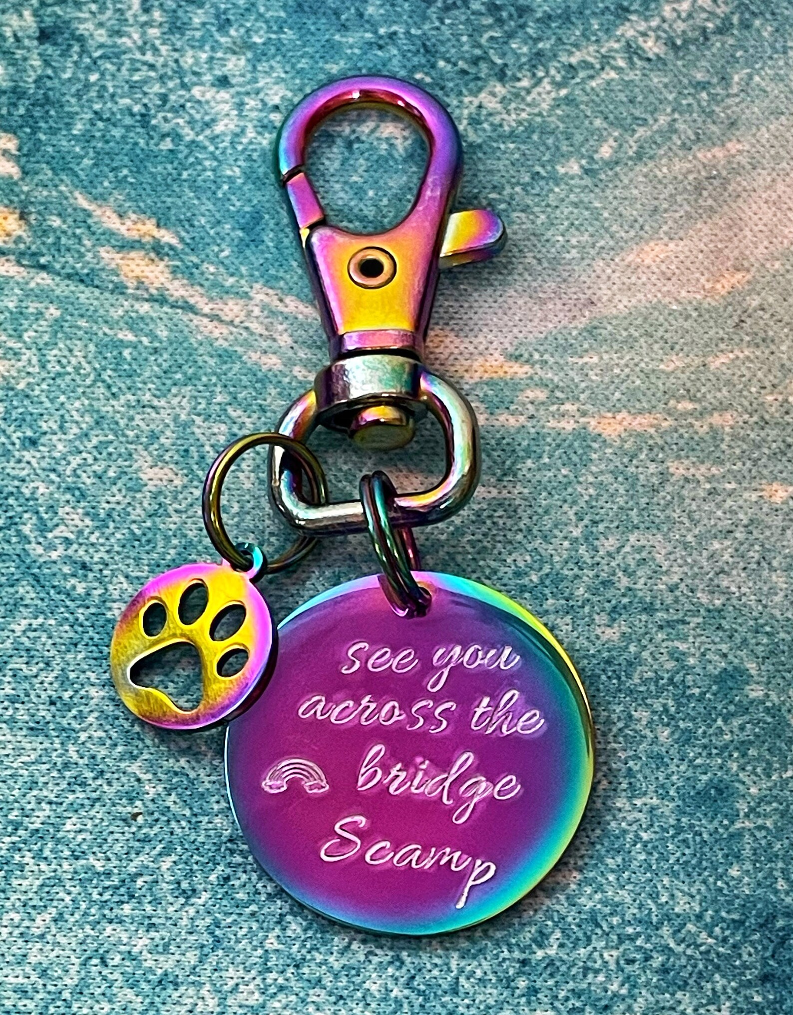 Dog Memorial Keychain Pet Sympathy Personalized Pet Loss Etsy