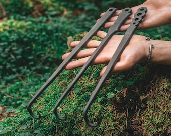 Turner de bistec, aleta de bistec, herramienta para barbacoa, herramienta para parrilla, forjada a mano.