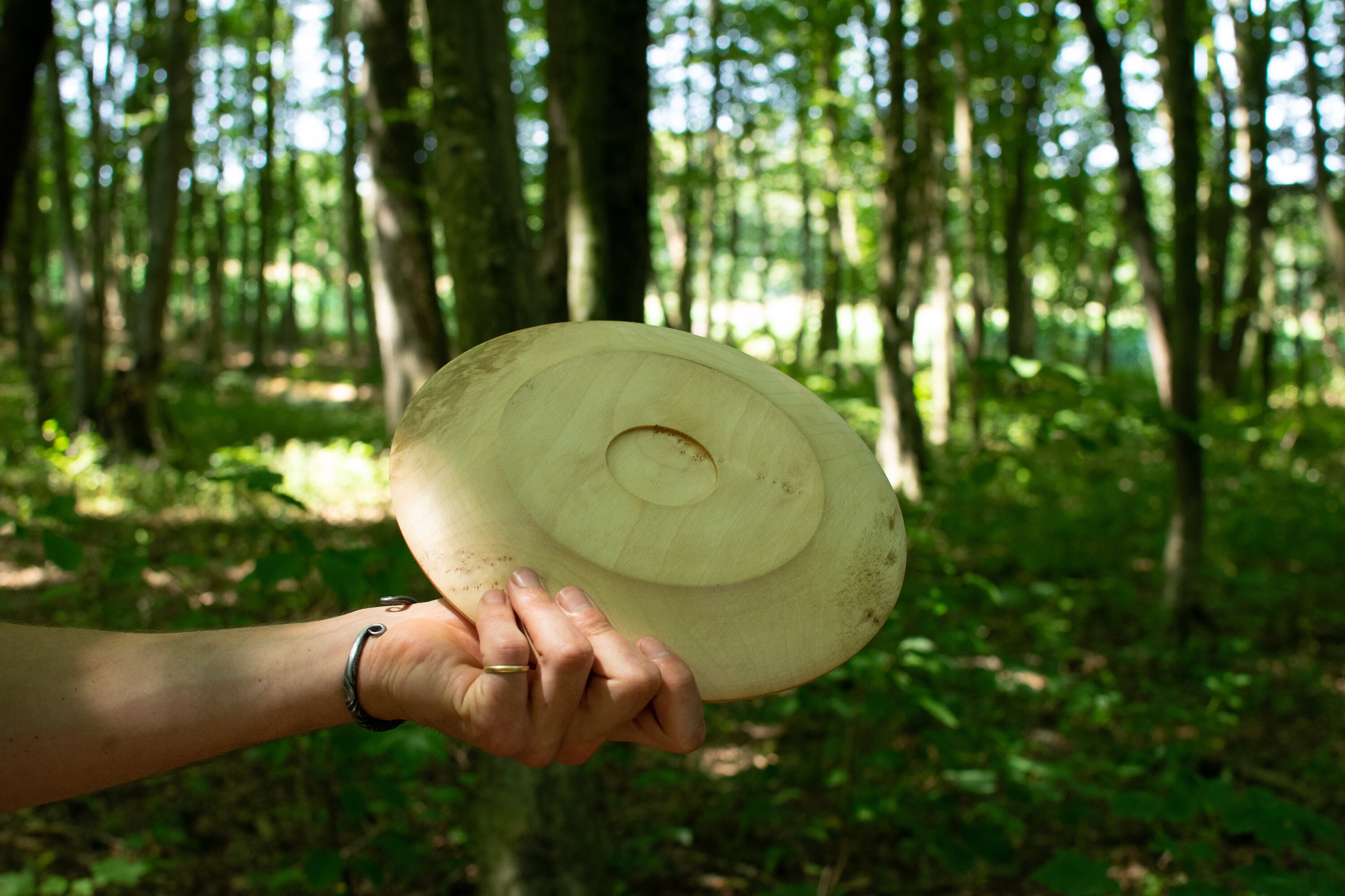 Handgefertigter Holzteller Servierplatte Essteller 26 cm | Etsy