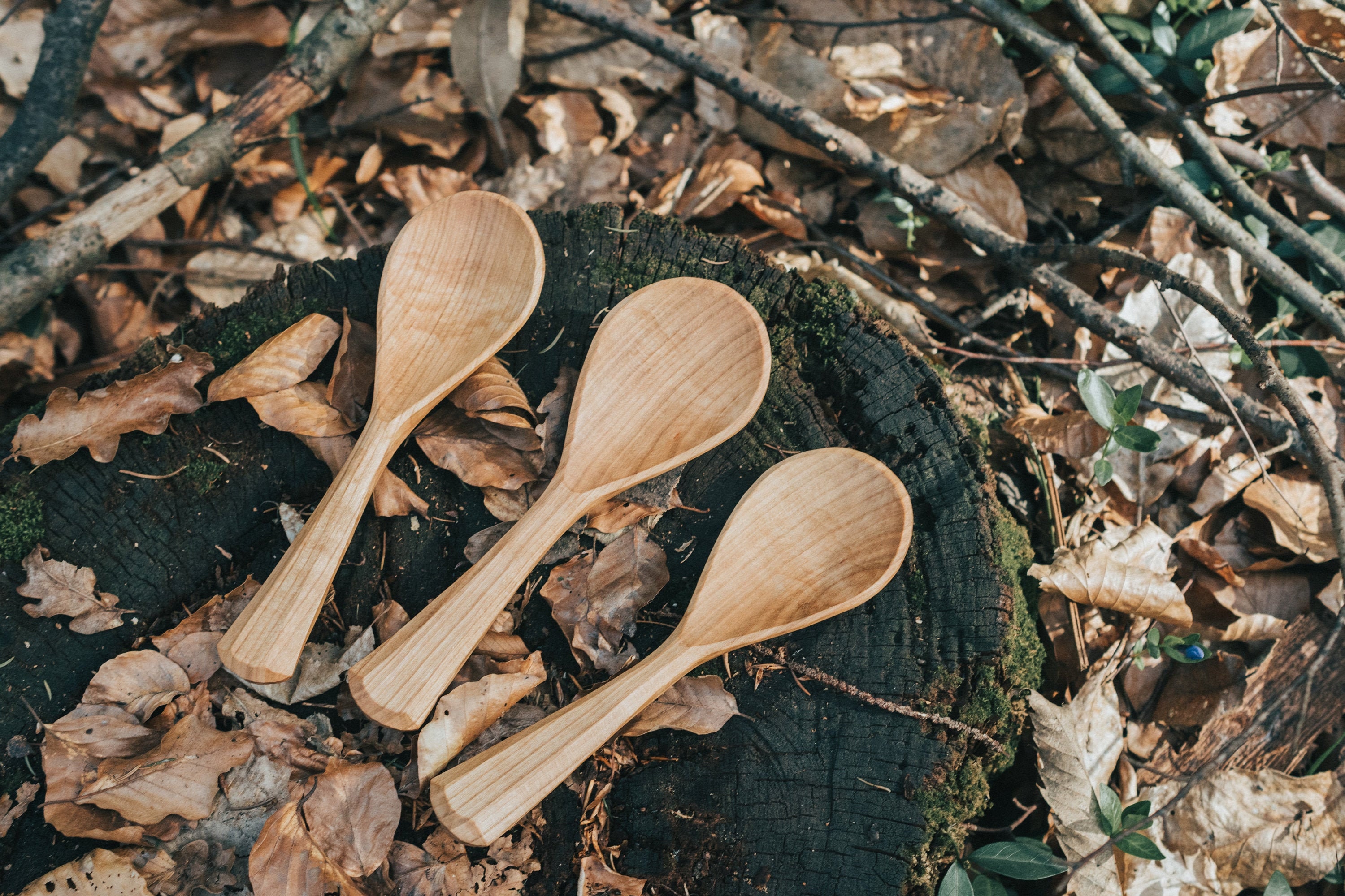 cuillère en bois, pagaie de riz, cuillère service, sculptée à la main.