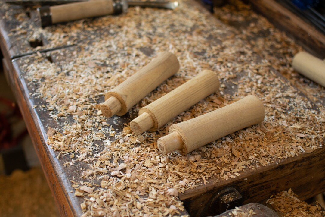 Set of Three Wooden Mandrels, Pole Lathe Mandrel, for Φ25mm Hole