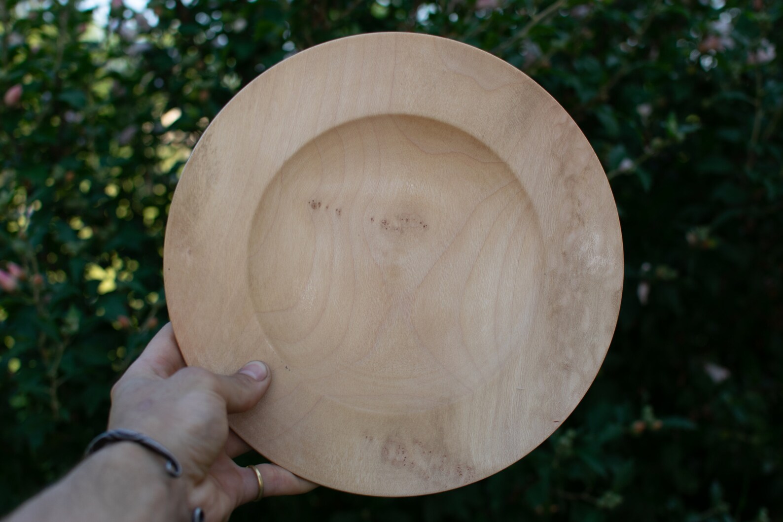 Handmade Wooden Plate Serving Plate Eating Plate 26 Cm Etsy