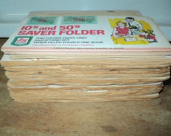 Vintage Bundle of 14 S & H Green Stamp Saver Books Vintage Green Stamps Vintage Ephemera Vintage Paper Americana