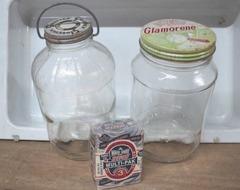 Vintage 1950s Household Cleaner Jars Vintage Household Cleaner Jars Vintage Mid Century Household Cleaner Jars Vintage 1950s Decor
