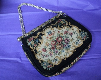 Vintage Walborg Floral Tapestry Shoulder Hand Bag Vintage Walborg Tapestry Hand Bag Vintage Handbag OLD/USED Vintage Walborg Tapestry Purse