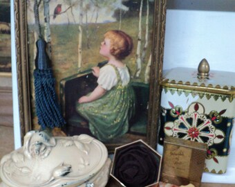 LARGE Lot of 9 Vintage Boudoir/Dresser Set Vintage Heirloom Boudoir Dresser Set Vintage Ladies Boudoir Dresser Set Vintage Ladies Deco