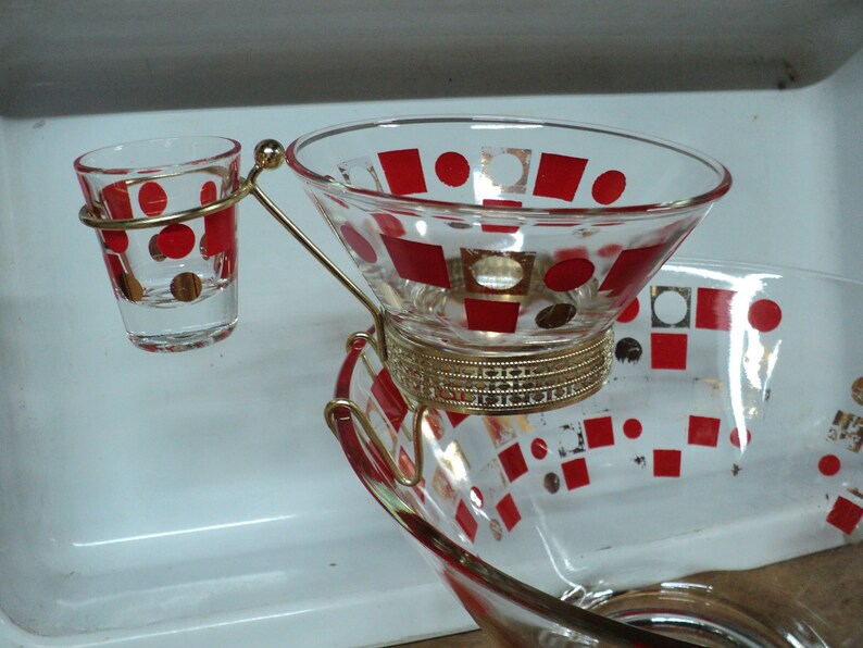 Vintage 3 Tier Chip Dip and Toothpick Snack GLASS Dish Set Etsy