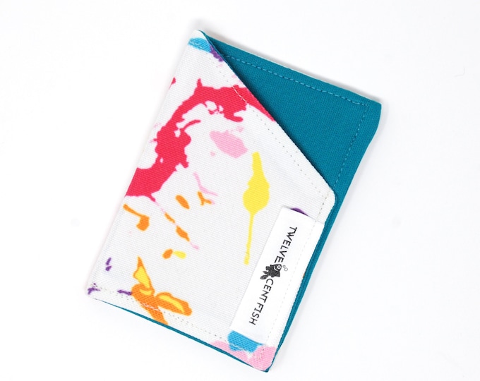Splatter Paint Canvas Minimalist Wallet