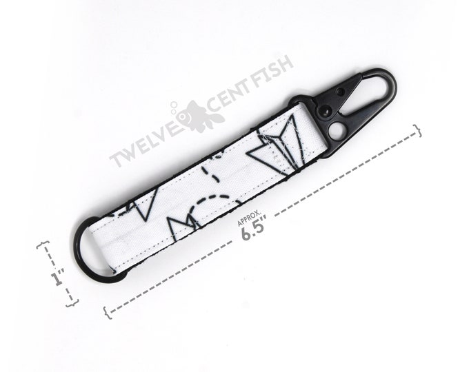 Paper Planes Canvas Minimalist Keychain
