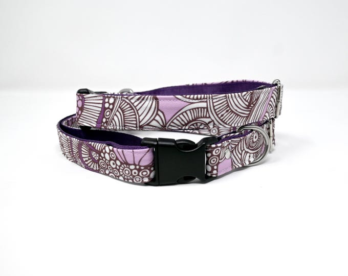 Dog Collar - Purple Floral