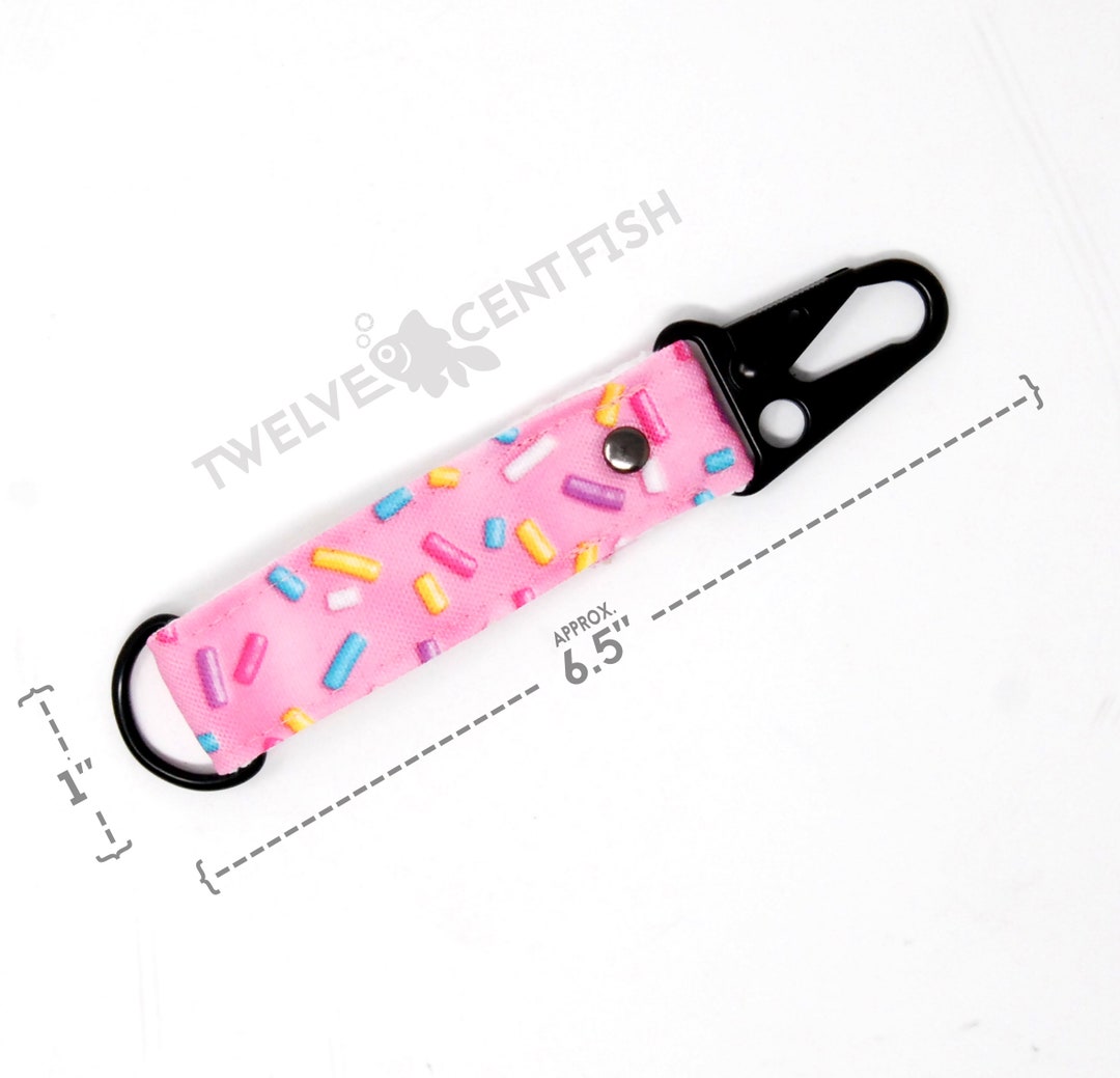 Donut Sprinkles Canvas Minimalist Keychain Etsy