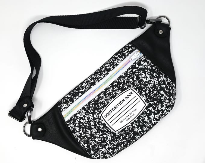 Sling Bag / Fanny Pack - Composition Notebook