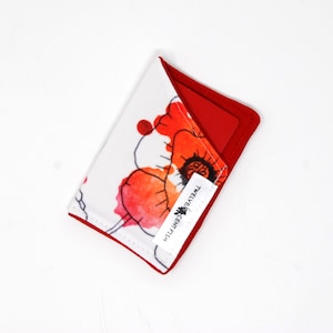 Cartera minimalista de lona Red Poppies