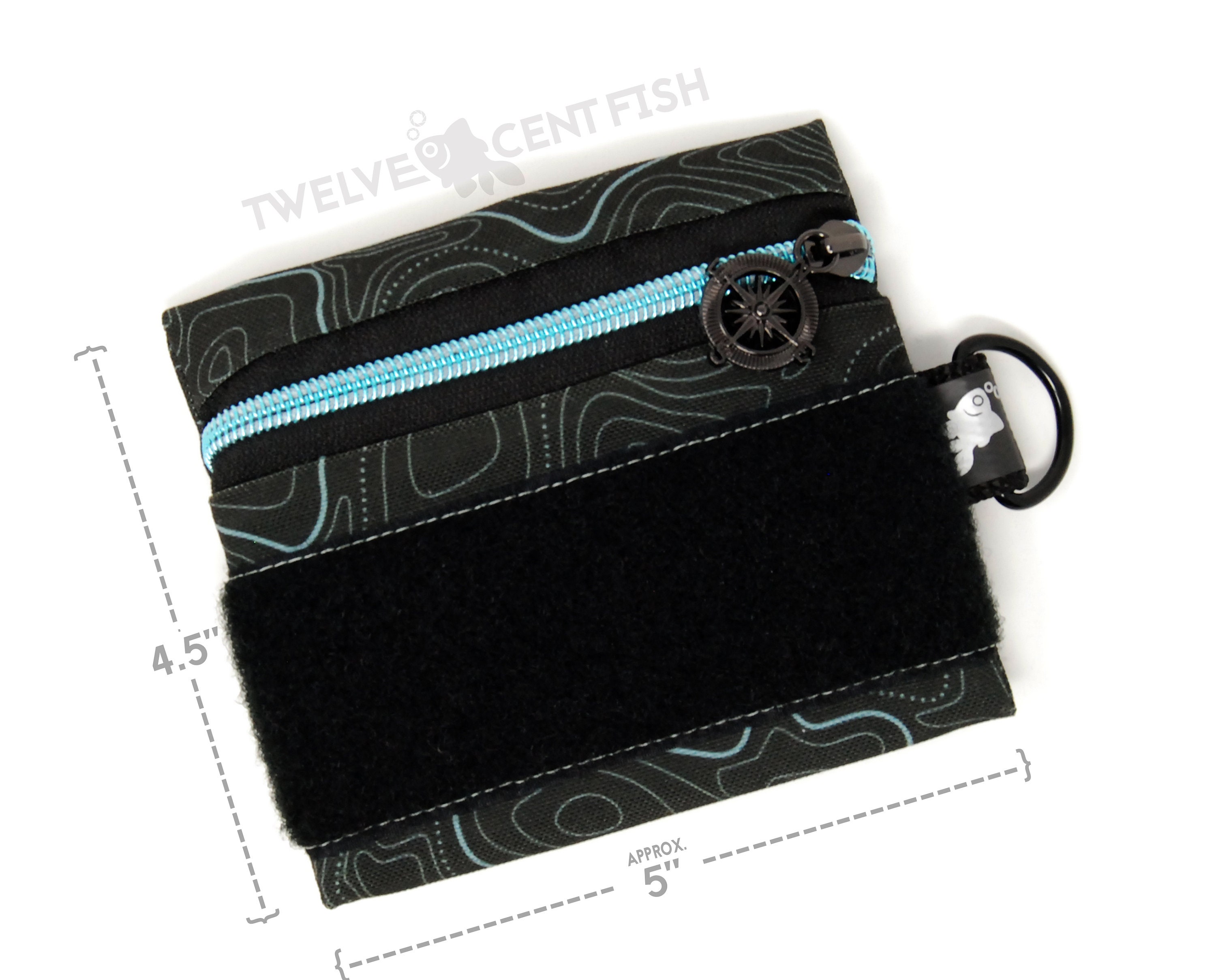 EDC Zipper Pouch Topography Mint Blue Etsy