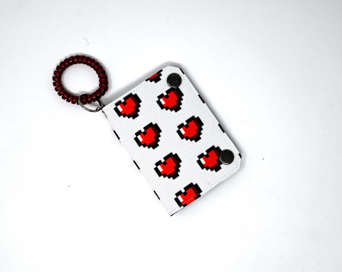 Bifold Snap Wallet - Gamer Hearts - RFID blocking protection